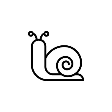 Herhangi Bir Amaç İçin Satır Biçiminde Salyangoz Simgesi Vektör İllüstrasyonu