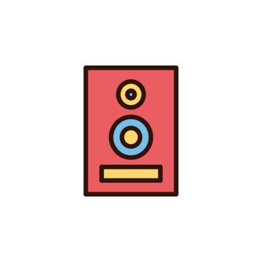 Sözcü Simge Vektör İllüstrasyonu Her Amaç İçin Dolu Biçim