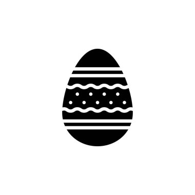 Herhangi Bir Amaç İçin Paskalya Yumurta Simgesi Vektör İllüstrasyonu