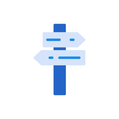 Herhangi Bir Amaç İçin Düz Biçimli Sokak İşareti Simgesi Vektör İllüstrasyonu