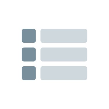 Herhangi Bir Amaç İçin Düz Biçimli Simge Vektör İllüstrasyonunu Listele