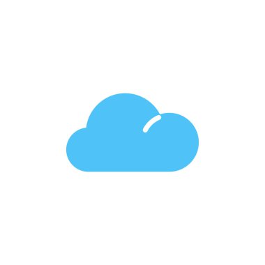 Herhangi Bir Amaç İçin Düz Biçimli Bulut Simgesi Vektör ResmiComment