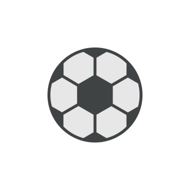 Herhangi Bir Amaç İçin Düz Biçimli Top Simgesi Vektör İllüstrasyonu