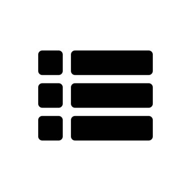 Herhangi Bir Amaç İçin Simge Vektör İllüstrasyonunu Listele