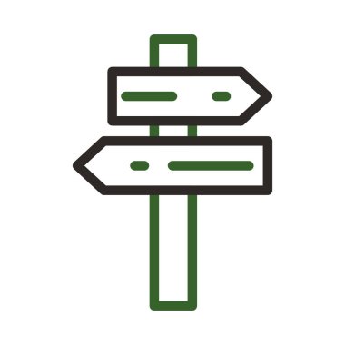 Herhangi Bir Amaç İçin Satır Biçiminde Sokak İşareti Simgesi Vektörü İllüstrasyonu