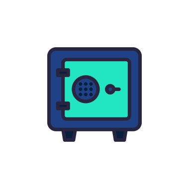 Herhangi Bir Amaç İçin Dolu Biçimli Güvenli Kutu Simgesi Vektör ResmiComment