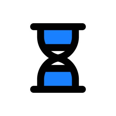 Her Amaç İçin Dolu Biçimli Kum Saati Simgesi Vektör İllüstrasyonu