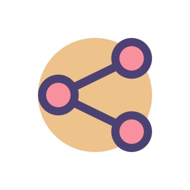 Herhangi Bir Amaç İçin Dolu Biçimli Simge Vektör Resmini Paylaş