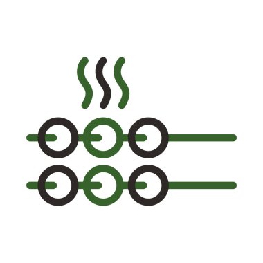 Herhangi Bir Amaç İçin Satır Biçiminde Marshmallow Simgesi Vektör İllüstrasyonu