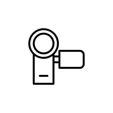 Herhangi Bir Amaç İçin Satır Biçiminde El Kamerası Simgesi Vektör İllüstrasyonu