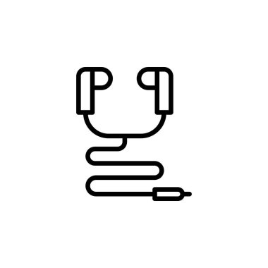 Herhangi Bir Amaç İçin Satır Biçiminde Kulaklık Simgesi Vektör İllüstrasyonu