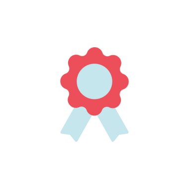 Herhangi Bir Amaç İçin Düz Biçimli Madalya Simgesi Vektör İllüstrasyonu