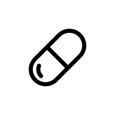 Herhangi Bir Amaç İçin Satır Biçiminde Tıp Simgesi Vektör İllüstrasyonu