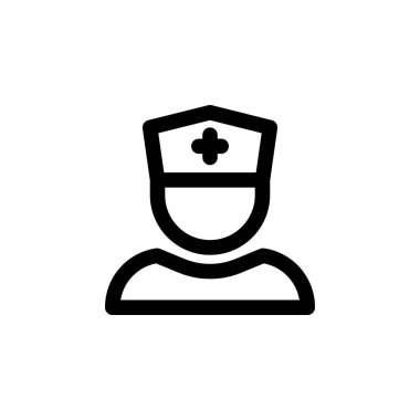 Her Amaç İçin Satır Biçiminde Doktor Simgesi Vektör İllüstrasyonu