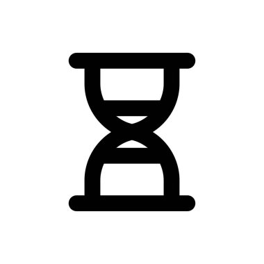 Herhangi Bir Amaç İçin Satır Biçiminde Kum Saati Simgesi Vektör İllüstrasyonu