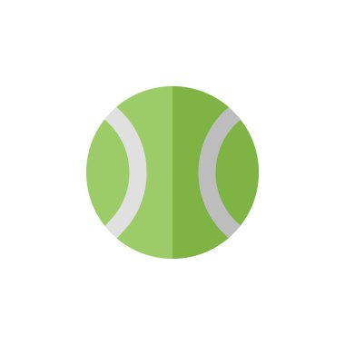 Herhangi Bir Amaç İçin Düz Biçimli Tenis Simgesi Vektör İllüstrasyonu