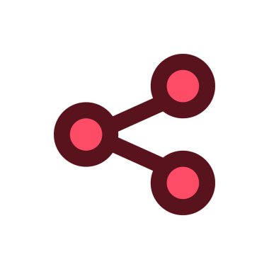 Herhangi Bir Amaç İçin Dolu Biçimli Bağlantı Simgesi Vektör İllüstrasyonu