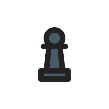 Satranç Simgesi Vektör İllüstrasyonu Her Amaç İçin Dolu Biçim