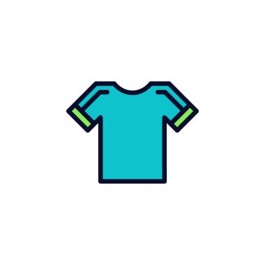 Jersey Simge Vektör İllüstrasyonu Her Amaç İçin Dolu Biçim