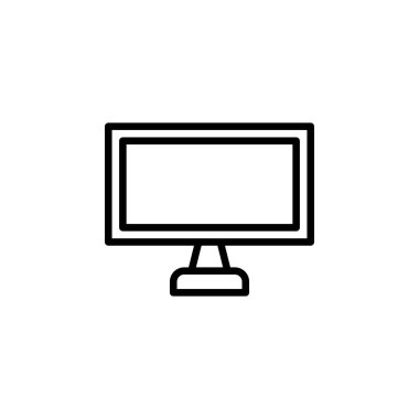 Herhangi Bir Amaç İçin Satır Biçiminde Laptop Simgesi Vektör İllüstrasyonu