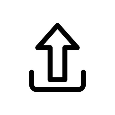 Herhangi Bir Amaç İçin Satır Biçiminde Simge Vektör İllüstrasyonunu Yükle