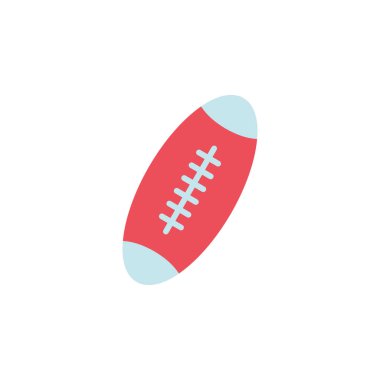 Herhangi Bir Amaç İçin Düz Stil Rugby Balosu Simgesi Vektör İllüstrasyonu