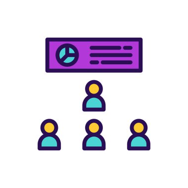 Sunum Simgesi Vektör İllüstrasyonu Her Amaç İçin Dolu Biçim