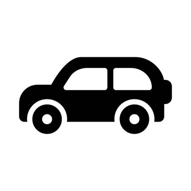 Her Amaç İçin Satır Biçiminde Araba Simgesi Vektör İllüstrasyonu