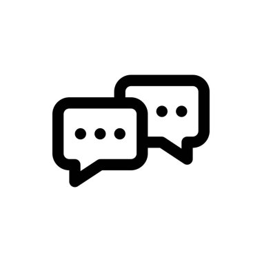 Herhangi Bir Amaç İçin Satır Biçiminde Sohbet Simgesi Vektörü İllüstrasyonu