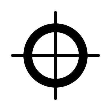 Herhangi Bir Amaç İçin Satır Biçiminde Hedef Simge Vektör Resimlemesi