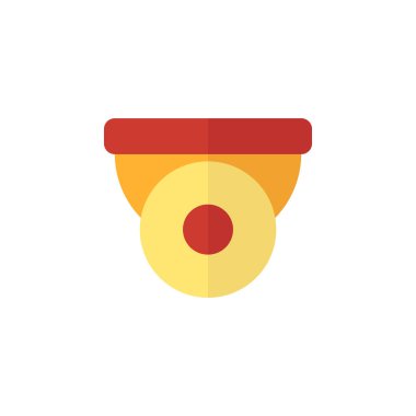 Herhangi Bir Amaç İçin Düz Biçimli CCCTV Simgesi Vektör İllüstrasyonu