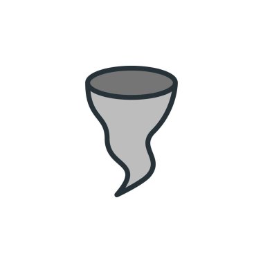 Herhangi Bir Amaç İçin Dolu Biçimli Tornado Simgesi Vektör İllüstrasyonu