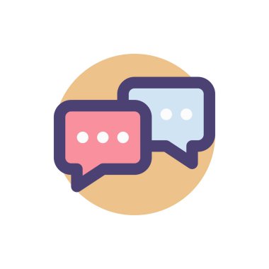 Herhangi Bir Amaç İçin Dolu Biçimli Chat Simgesi Vektör ResmiComment