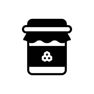 Herhangi Bir Amaç İçin Bal Kavanozu Simgesi Vektör İllüstrasyonu