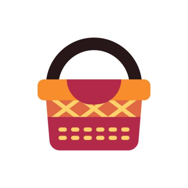 Basket Simgesi Vektör İllüstrasyonu Herhangi Bir Amaç İçin Düz Biçim