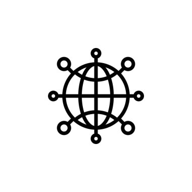 Herhangi Bir Amaç İçin Satır Biçiminde Dünya Simgesi Vektör İlülasyonu