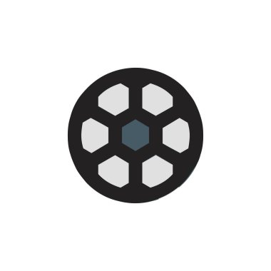 Futbol Simgesi Vektör İllüstrasyonu Her Amaç İçin Dolu Biçim