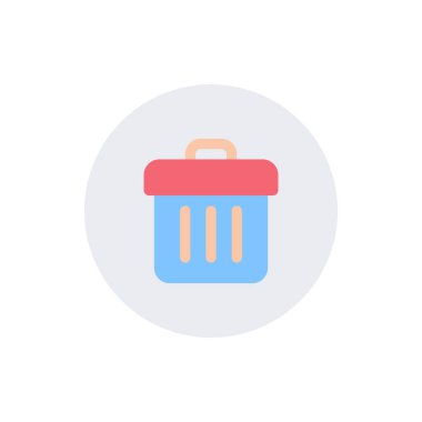 Herhangi Bir Amaç İçin Düz Biçimli Simge Vektör Resmini Çöpe Gönder