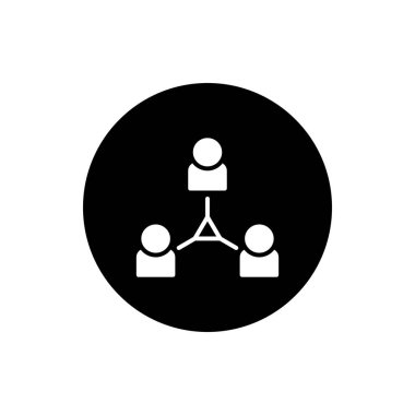 Herhangi Bir Amaç İçin Glyph Biçiminde Ortaklık Simgesi Vektör İllüstrasyonu