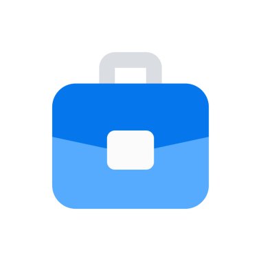 Herhangi Bir Amaç İçin Düz Biçimli Ofis Torbası Simgesi Vektör İllüstrasyonu