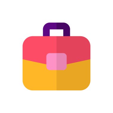 Herhangi Bir Amaç İçin Düz Biçimli Ofis Torbası Simgesi Vektör İllüstrasyonu