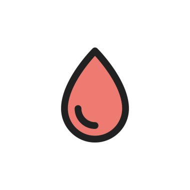 Her Amaç İçin Dolu Biçimli Kan Simgesi Vektör İllüstrasyonu