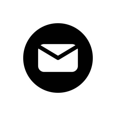 E- posta Simgesi Vektör İllüstrasyonu Herhangi Bir Amaç İçin Glyph Biçimi