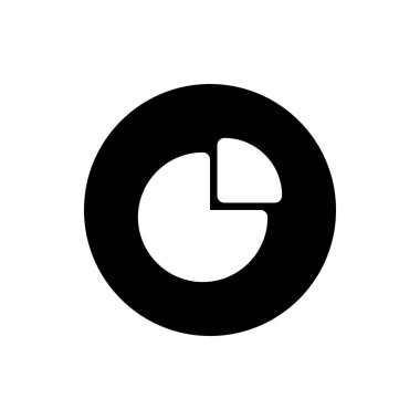 Herhangi Bir Amaç İçin Glyph Biçiminde Diyagram Simgesi Vektör İllüstrasyonu