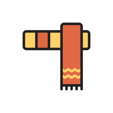 Atkı Simgesi Vektör İllüstrasyonu Her Amaç İçin Dolu Biçim