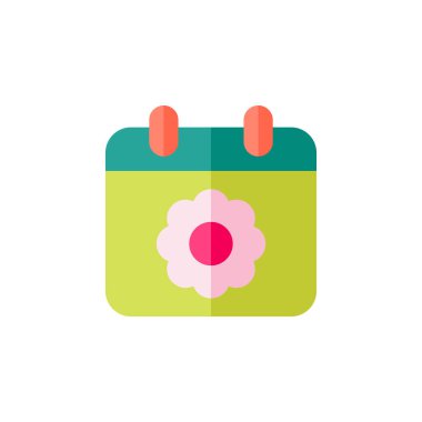 Herhangi Bir Amaç İçin Düz Biçimli Takvim Simgesi Vektör İllüstrasyonu