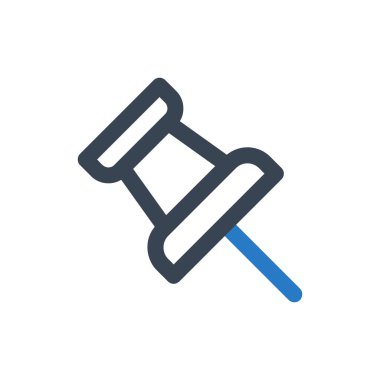 Herhangi Bir Amaç İçin Satır Biçiminde Pin Simgesi Vektör İllüstrasyonu