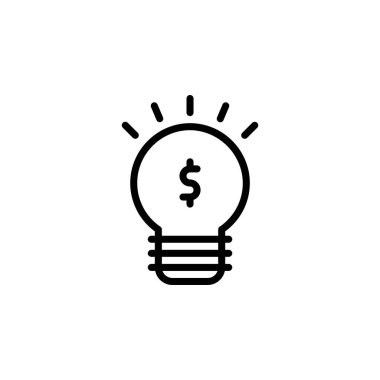 Herhangi Bir Amaç İçin Satır Biçiminde Fikir Simgesi Vektörü İllüstrasyonu