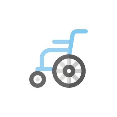 Herhangi Bir Amaç İçin Tekerlek Sandalyesi Simgesi Vektör İllüstrasyonu