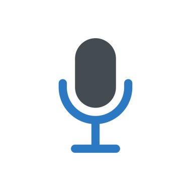 Herhangi Bir Amaç İçin Mic Simge Vektör İllüstrasyonu